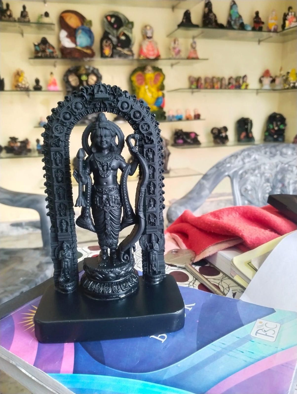 Global Grabbers Polyresin 3D Ram Lalla Ayodhya Idol Statue Showpiece Murti for Home Decor Decoration Gift Gifting Items