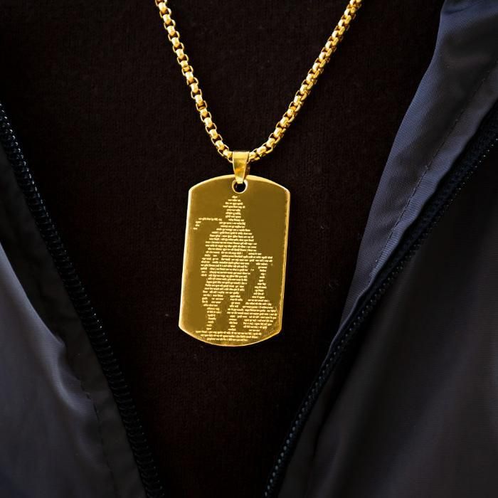 ✨ Golden Hanuman Chalisha Pendant with Chain – Divine Protection & Style ✨
