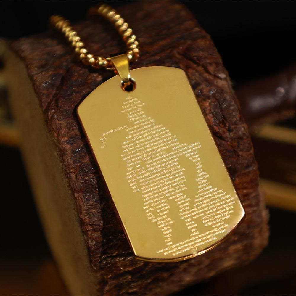 ✨ Golden Hanuman Chalisha Pendant with Chain – Divine Protection & Style ✨