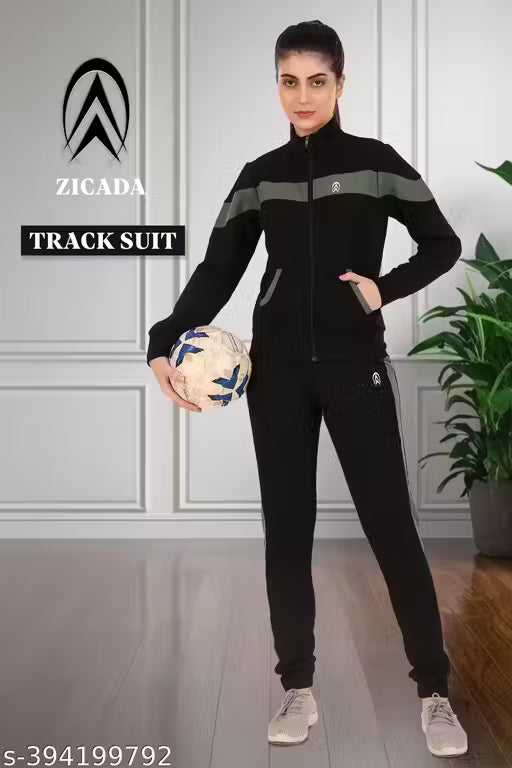 Jhoomantroo Stylish Women’s Tracksuit | Trendy Colorblocked Jacket & Track Pants Set | Athleisure Activewear