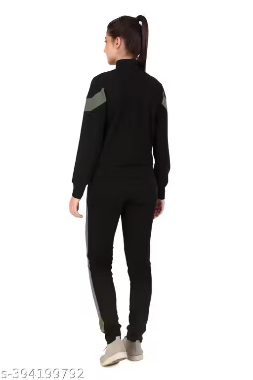 Jhoomantroo Stylish Women’s Tracksuit | Trendy Colorblocked Jacket & Track Pants Set | Athleisure Activewear