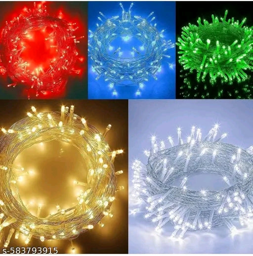 WTC Multicolor 10 m LED String Lights
38 Bulbs . Steady Glow . Ideal for Diwali,
Weddings &Room Décor