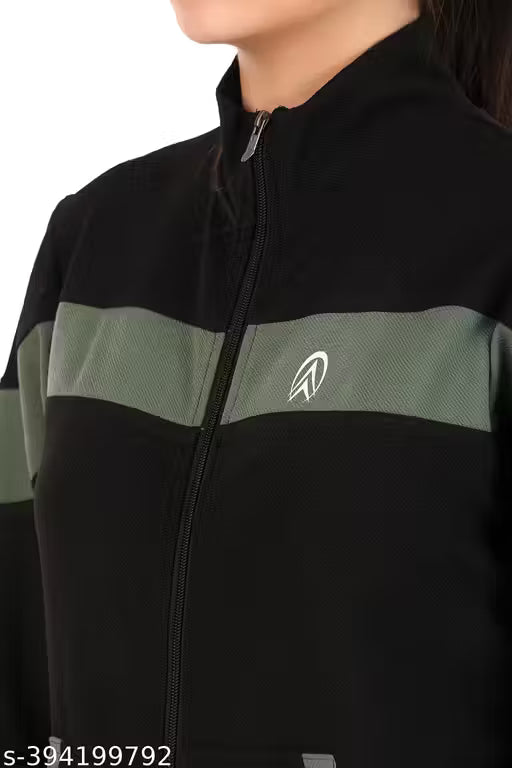 Jhoomantroo Stylish Women’s Tracksuit | Trendy Colorblocked Jacket & Track Pants Set | Athleisure Activewear