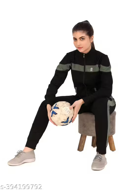 Jhoomantroo Stylish Women’s Tracksuit | Trendy Colorblocked Jacket & Track Pants Set | Athleisure Activewear